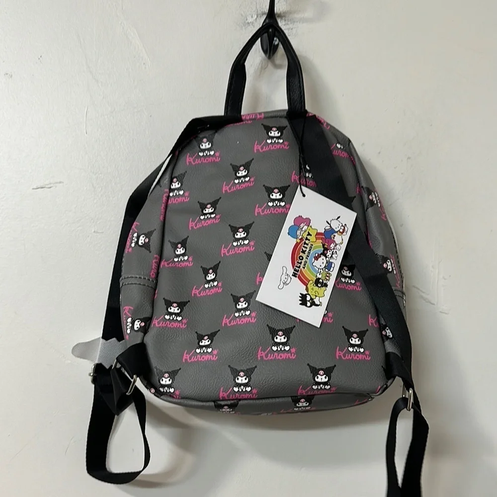 Kuromi Gray and Black Backpack nwt